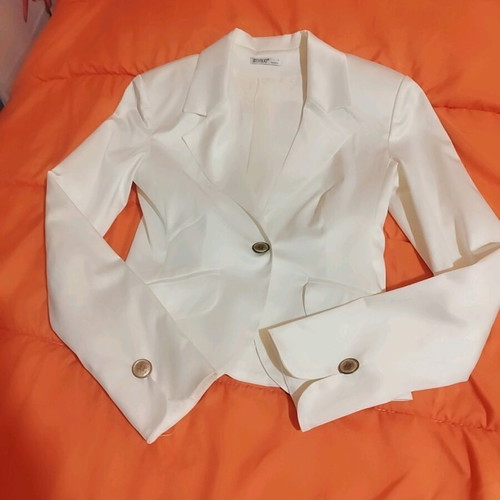 White pleaser jacket like new, size small
