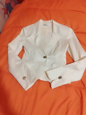 White pleaser jacket like new, size small