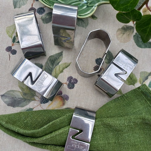 Zepter Napkin Rings Set of 6 Like New