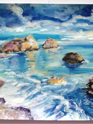 Painting 30×40 cm pastel gouache new