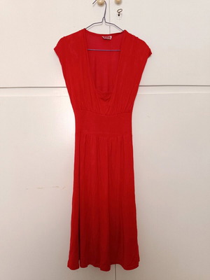 Cotton dress red used one size