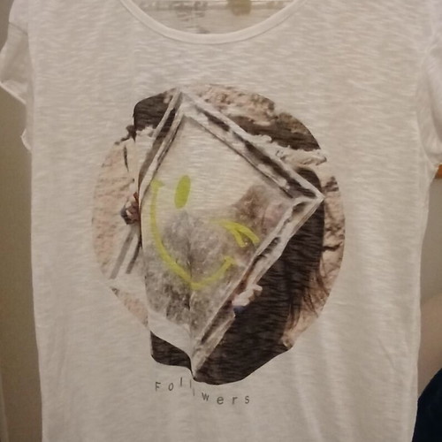 White Zara t shirt like new, size M