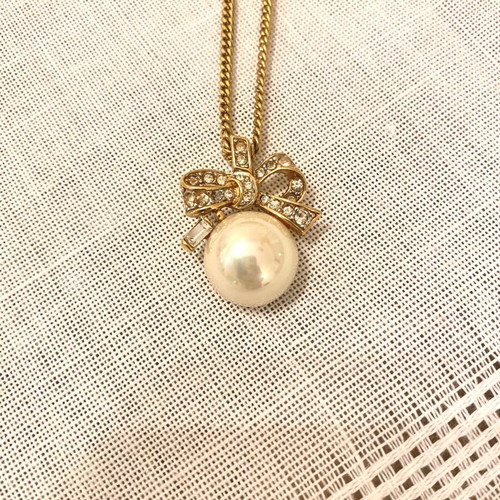Ninna Ricci necklace and pendant set new, pearl and diamond steel