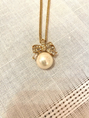 Ninna Ricci necklace and pendant set new, pearl and diamond steel