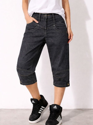 Y2K Moto Style Capri Jeans Attrattivo like new, dark grey
