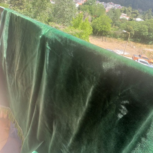 Vintage velvet tablecloth 1.60×1.60 with fringes like new