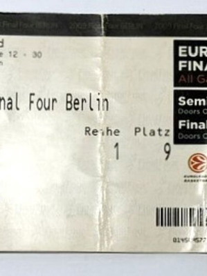 Συλλεκτικά εισιτήρια Turkish Airlines EuroLeague Final Four σετ σαν καινούργιο