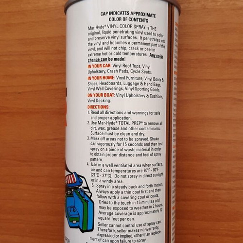 Mar-Hyde Vinyl spray paint gloss black new