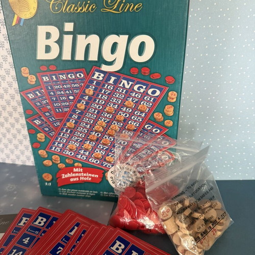 Bingo Schmidt Classic Line board game with wooden chips new