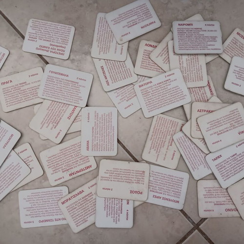 Knowledge cards used, pack of 42 pieces