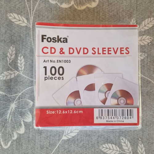 Foska CD and DVD Sleeves New Pack of 100