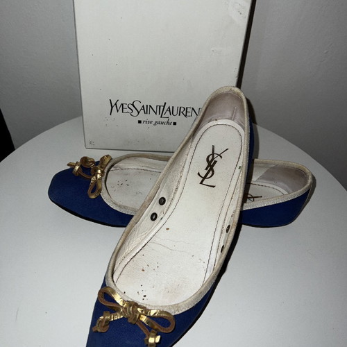 Yves Saint Laurent παπούτσια μπαλαρίνες μεταχειρισμένα, μπλε, νούμερο 38