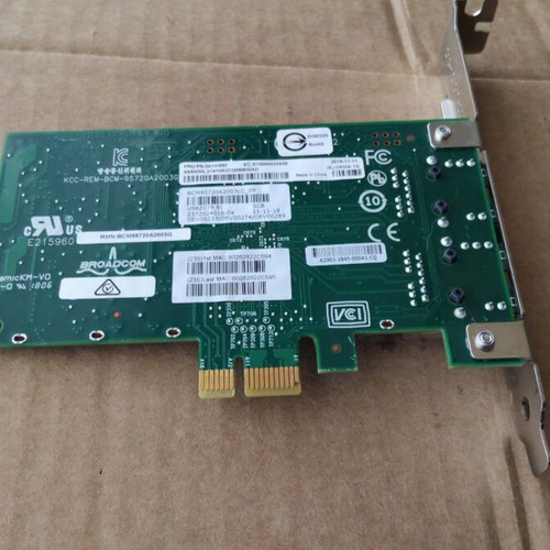 Broadcom BCM95720A2003G Dual-Port PCI-E Gigabit Network Adapter Card like new