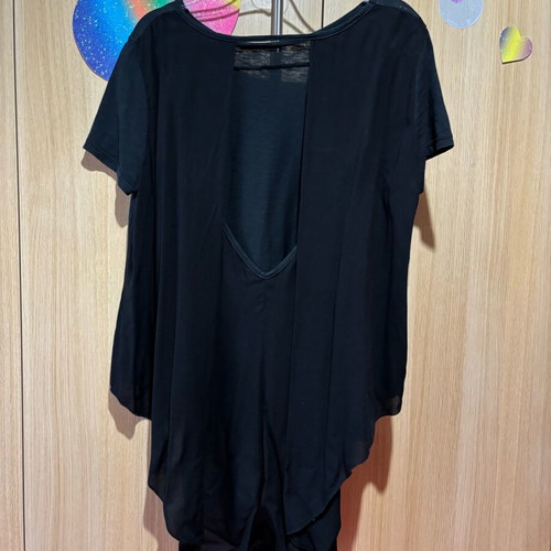 Attrattivo blouse like new, black, with large back opening, size S