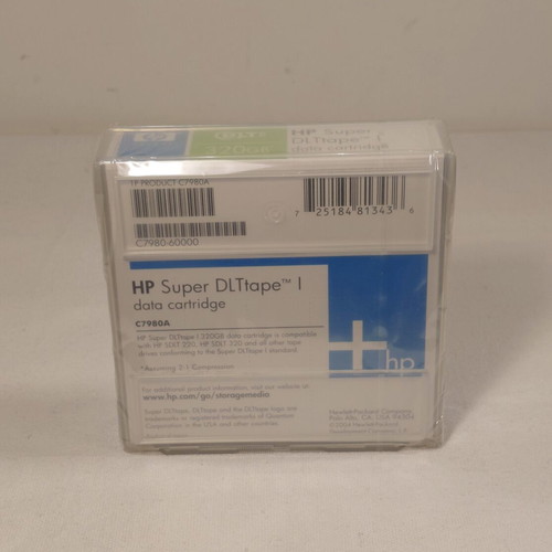 HP Super DLTtape I Data Cartridge C7980A Cassette 320GB like new, sealed