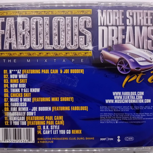 Fabolous More Street Dreams The Mixtape Pt.2 CD used