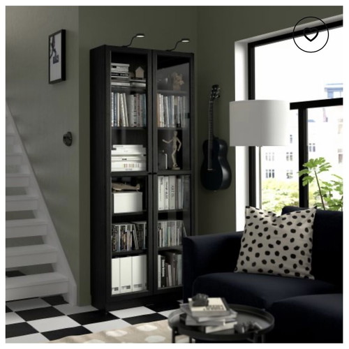IKEA Showcase with Glass Doors like new