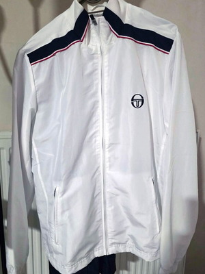 Sergio Tacchini S-Tech σετ αθλητικής φόρμας σαν καινούργιο, άσπρο και μπλε, μέγεθος M