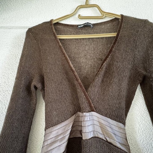 BSB Collection brown knitted midi dress