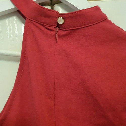 Shein red one-sleeve dress like new, short with slit