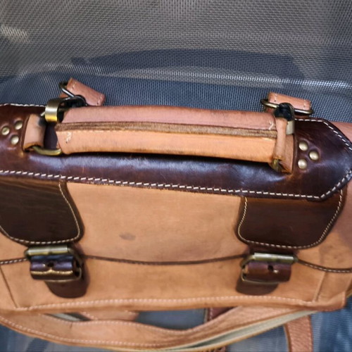 Backpack and shoulder bag made of calf leather, like new