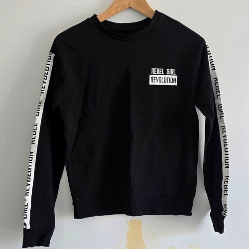H&M black and white sweatshirt, size Small, rock style