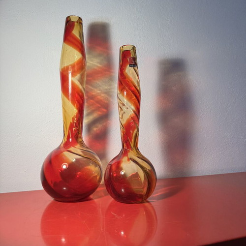 Italian vases used, set of 2, 46 cm and 37 cm