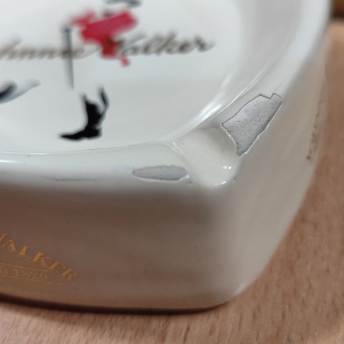 Johnnie Walker Scotch Whisky Ceramic Ashtray used, vintage
