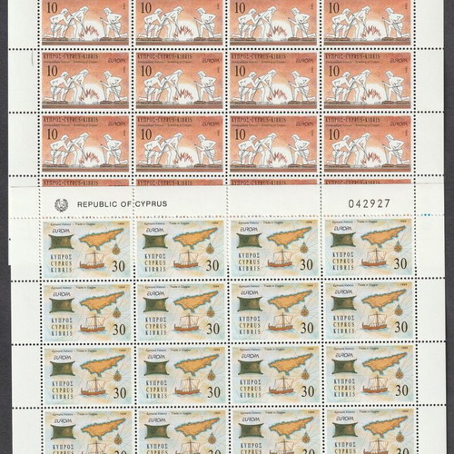 Cyprus 1994 Europa CEPT set in full sheets new