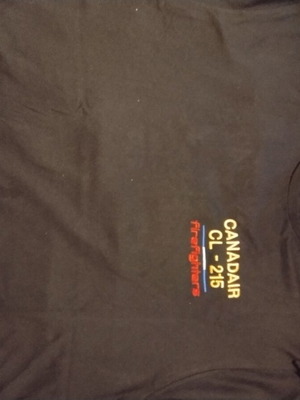 T-Shirt Canadair CL-215 2XL black like new, cotton