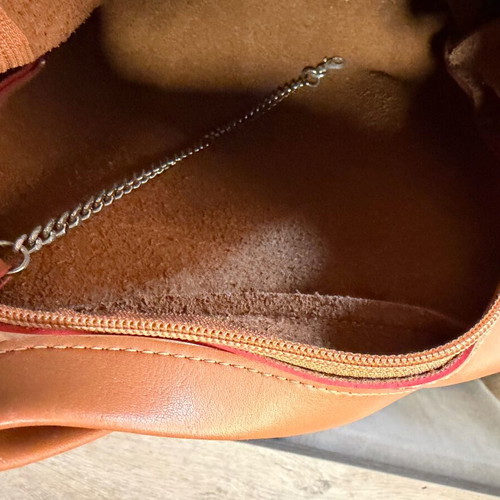 FRNC backpack medium size camel color eco leather like new
