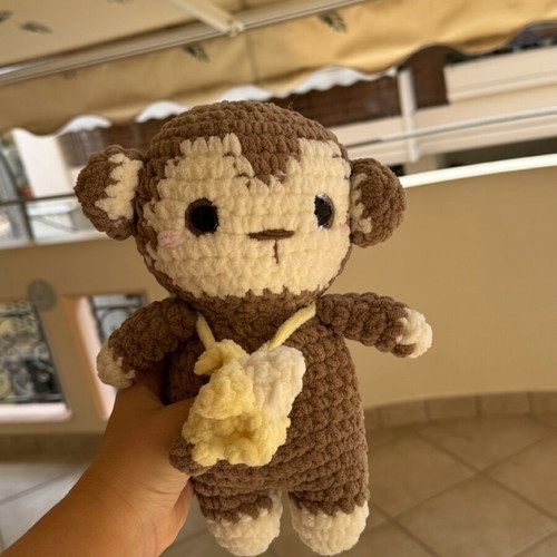 Amigurumi monkey like new, handmade