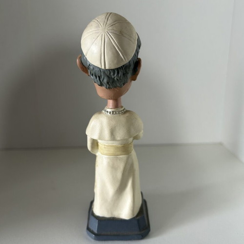 Papa Francesco figurine like new with moving head, 12 cm