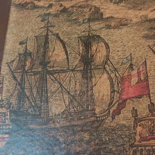 Wooden vintage painting used 38x54