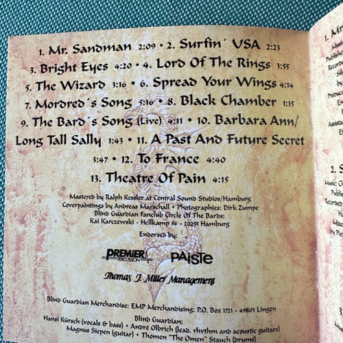 Blind Guardian The Forgotten Tales CD like new, metal