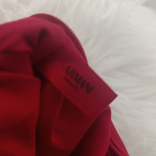 Armani Beauty red cosmetic pouch