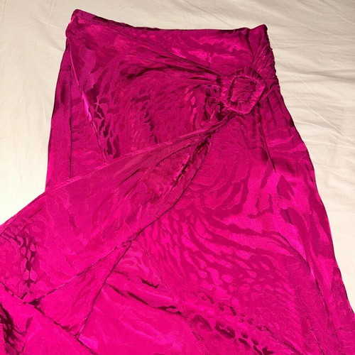 Midi Zara satin skirt like new, pink, size XS