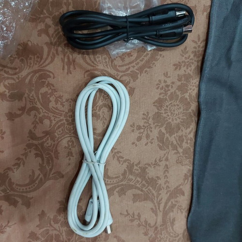 Coaxial cables new, set of 2, white and black
