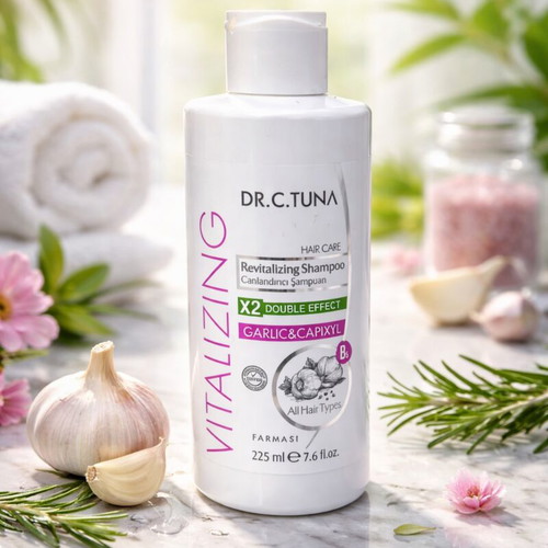 Dr. C. Tuna Vitalizing Garlic & Capixyl Shampoo 225ml new