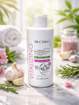 Dr. C. Tuna Vitalizing Garlic & Capixyl Shampoo 225ml new