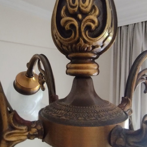 Vintage Brass Chandelier 4-light | Genuine Brass | Custom Order