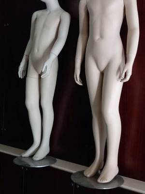 Child Display Mannequins like new, boy and girl with metal bases