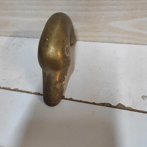 Vintage brass cane handle used, decorative walking stick handle