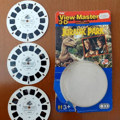 View-Master Lighted 3-D used with 3 Jurassic Park reels
