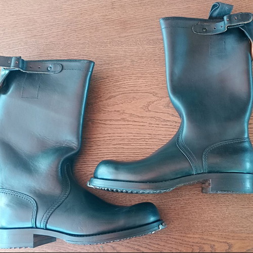 Vintage German boots leather new, model 1963 by Hess AG