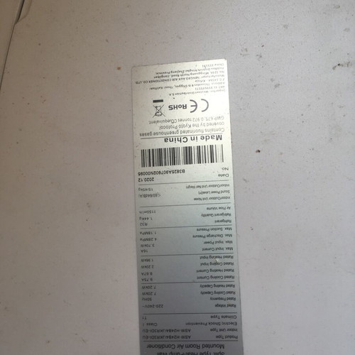 Air Condition AUX 24000BTU like new