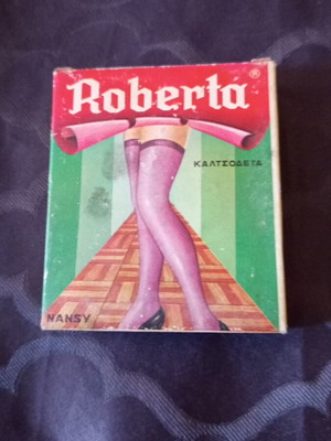 Vintage Roberta stockings with garters from the 70s-80s new in packaging