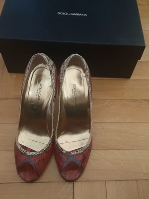 Dolce & Gabbana peep toe high heels like new, size 36 multicolor