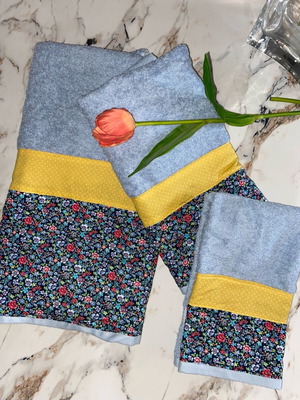 Set of handmade towels 100% cotton new