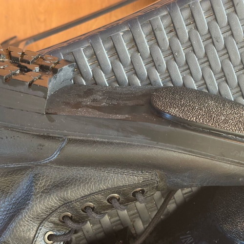 Leather high Zara boots like new, size 40-41 black